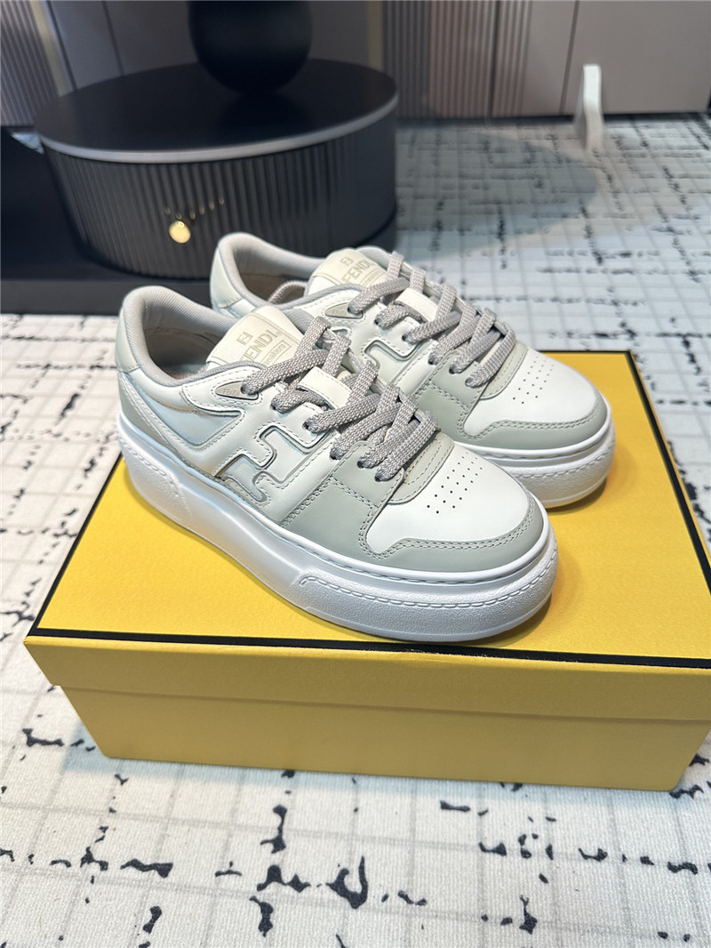 F**di match leather low top sneakers for women