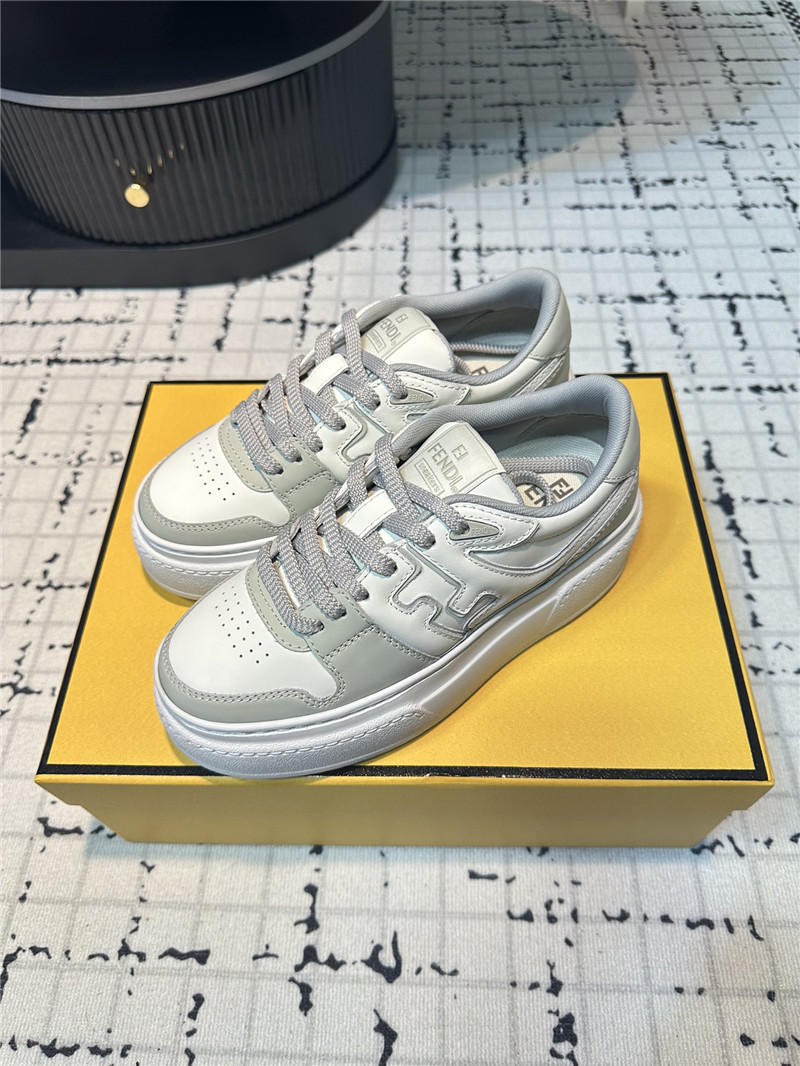 F**di match leather low top sneakers for women