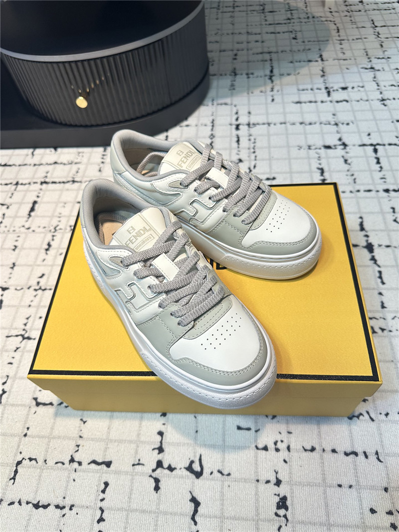 F**di match leather low top sneakers for women