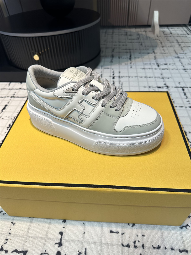 F**di match leather low top sneakers for women