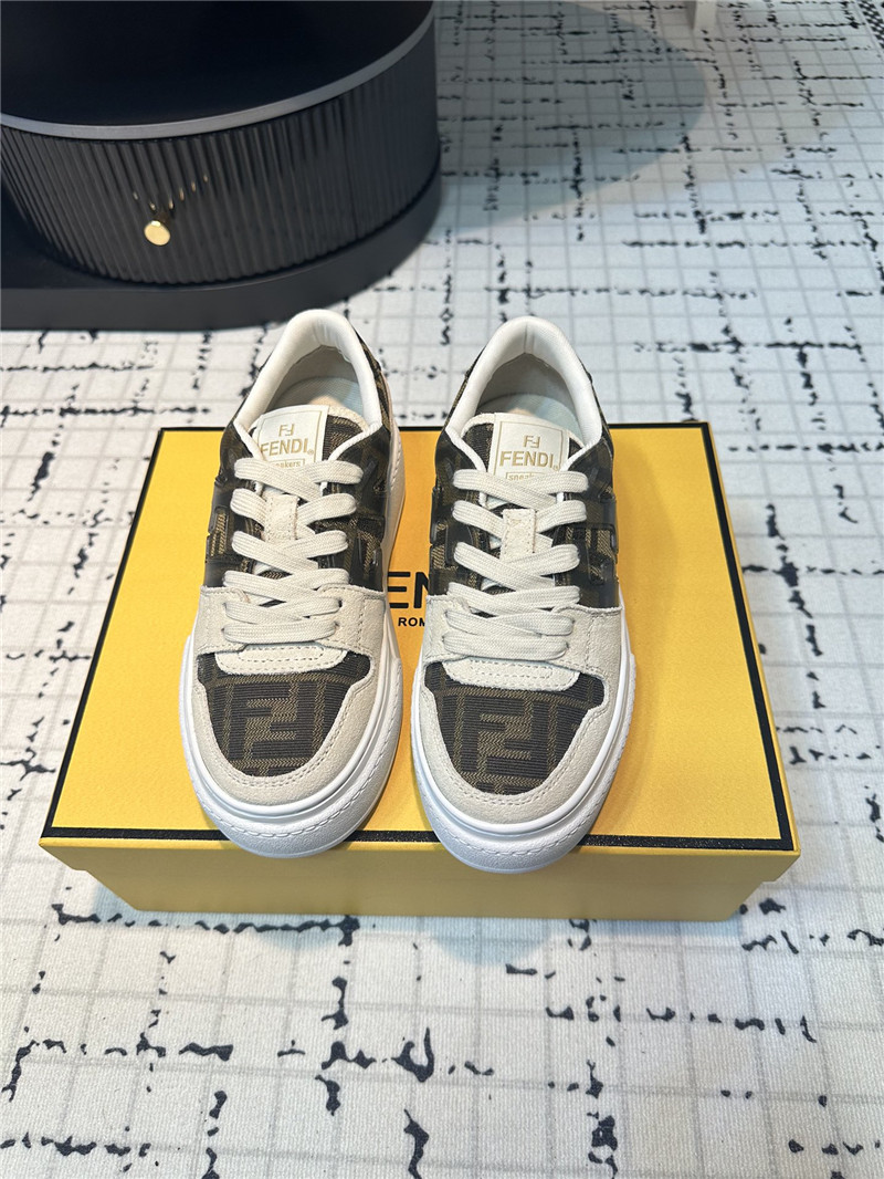 F**di ff logo match canvas low top sneakers