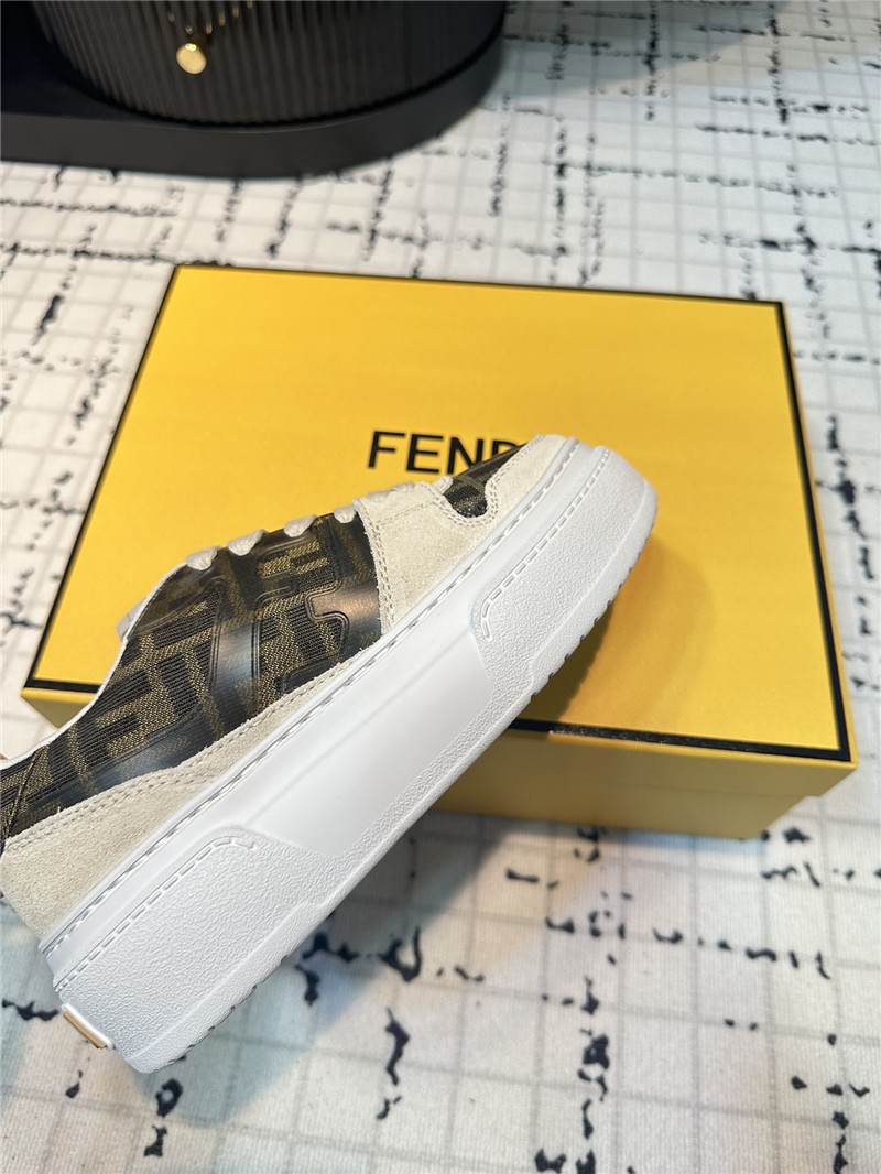 F**di ff logo match canvas low top sneakers