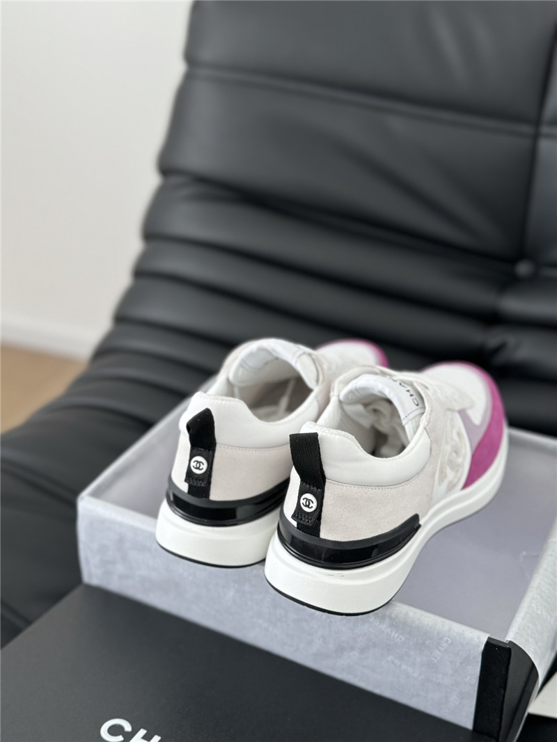 Ch**el suede lace-up sneakers for women