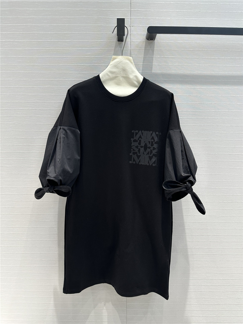 Vanitoo patchwork fabric T-shirt dress replica d&g clothing