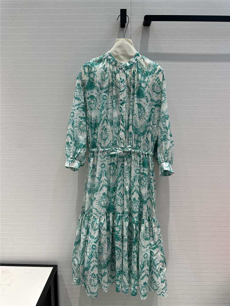 D10r jouy printed long-sleeved dress replica clothing sites