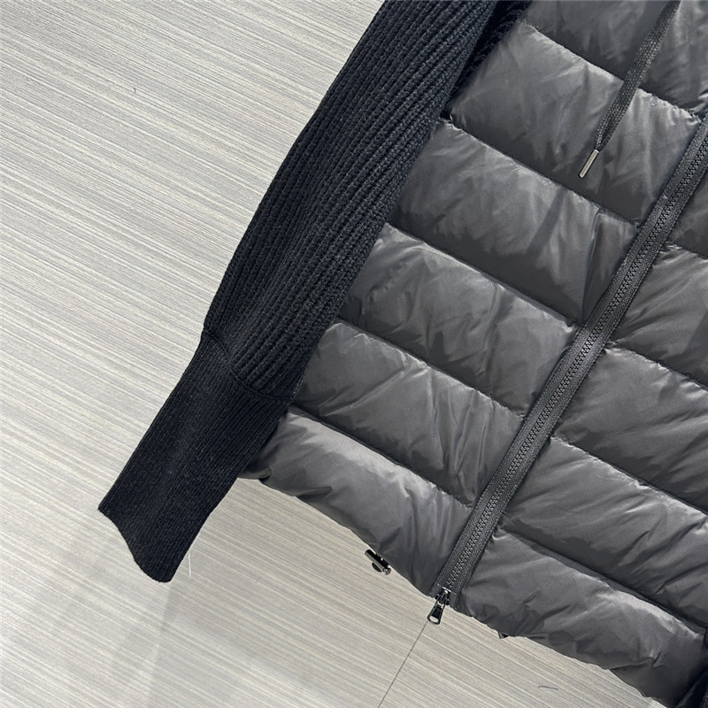 Brunello Cucinelli Navy Padded Hooded Jacket