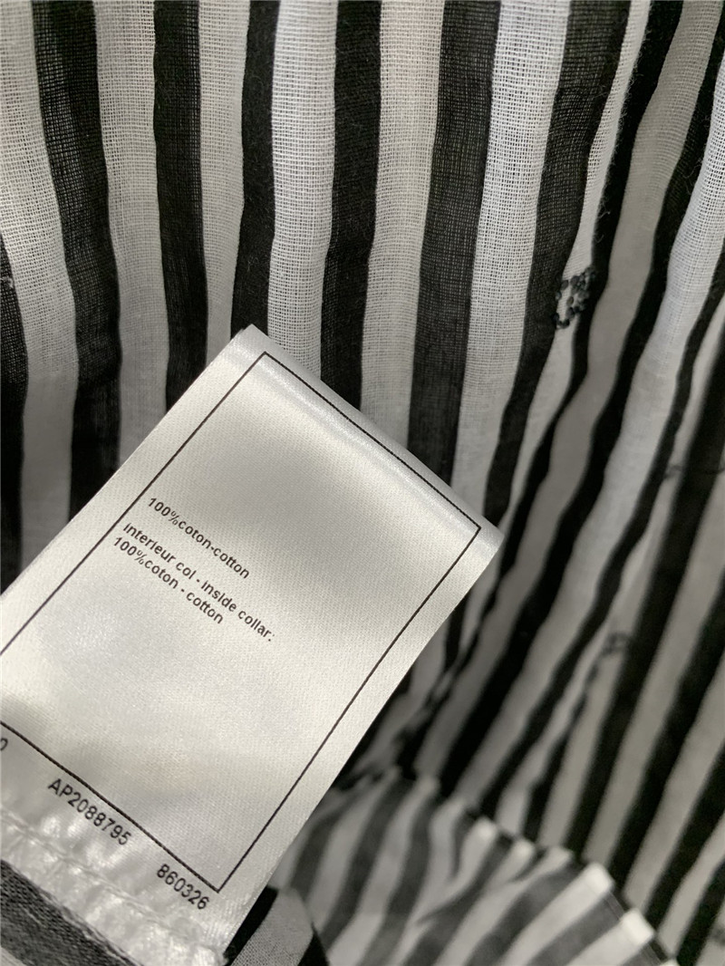 Ch**el lapel ruffle cake stripe dress replicas clothes