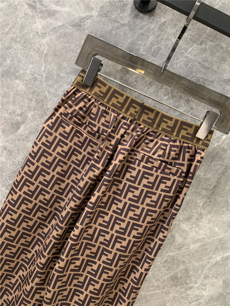 F**di straight elastic waist casual pants replica d&g clothing