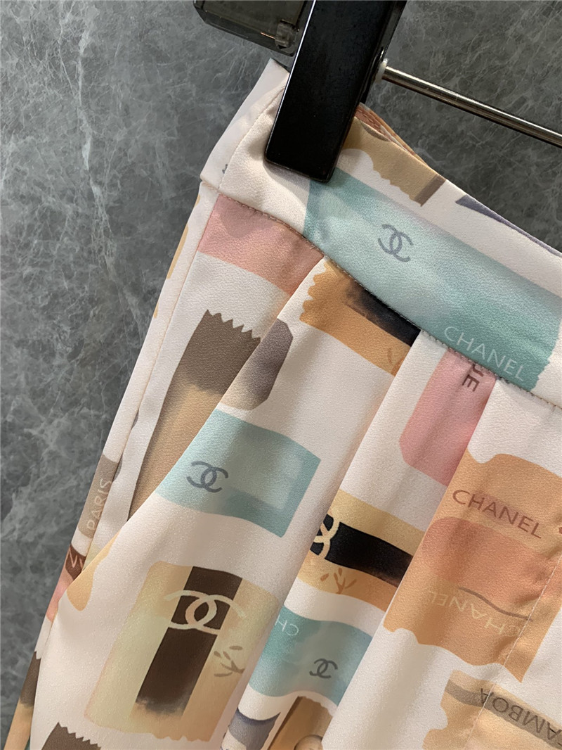 Ch**el label print casual trousers replica designer clothes