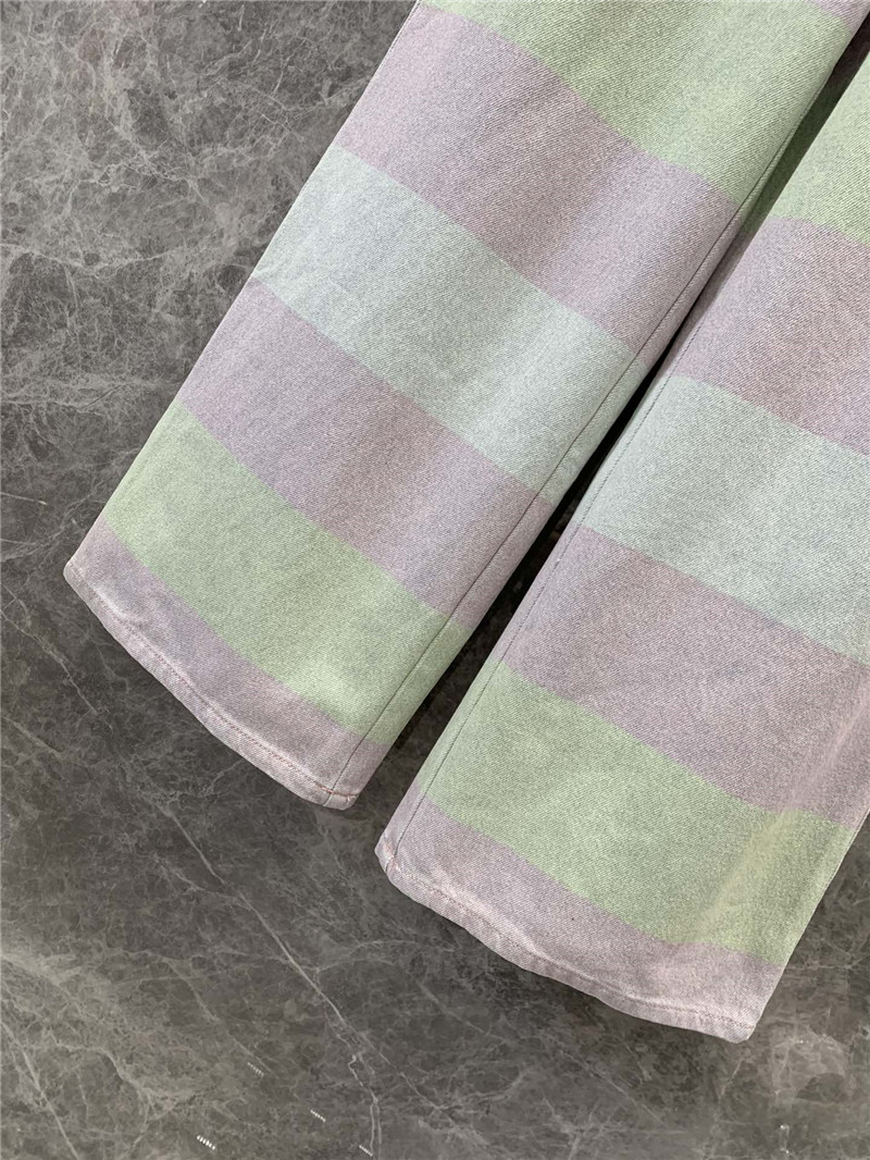 Ch**el color block denim trousers replica d&g clothing