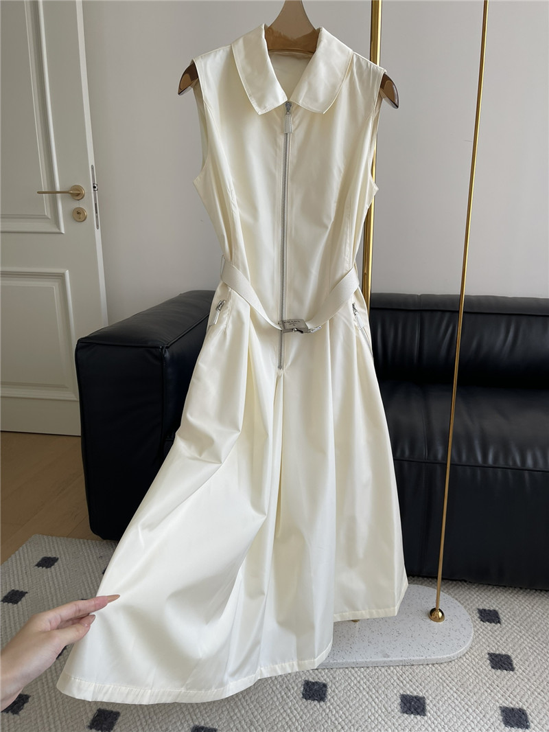 Pra*a sleeveless nylon dress replica designer clothes