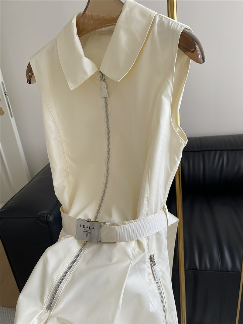 Pra*a sleeveless nylon dress replica designer clothes