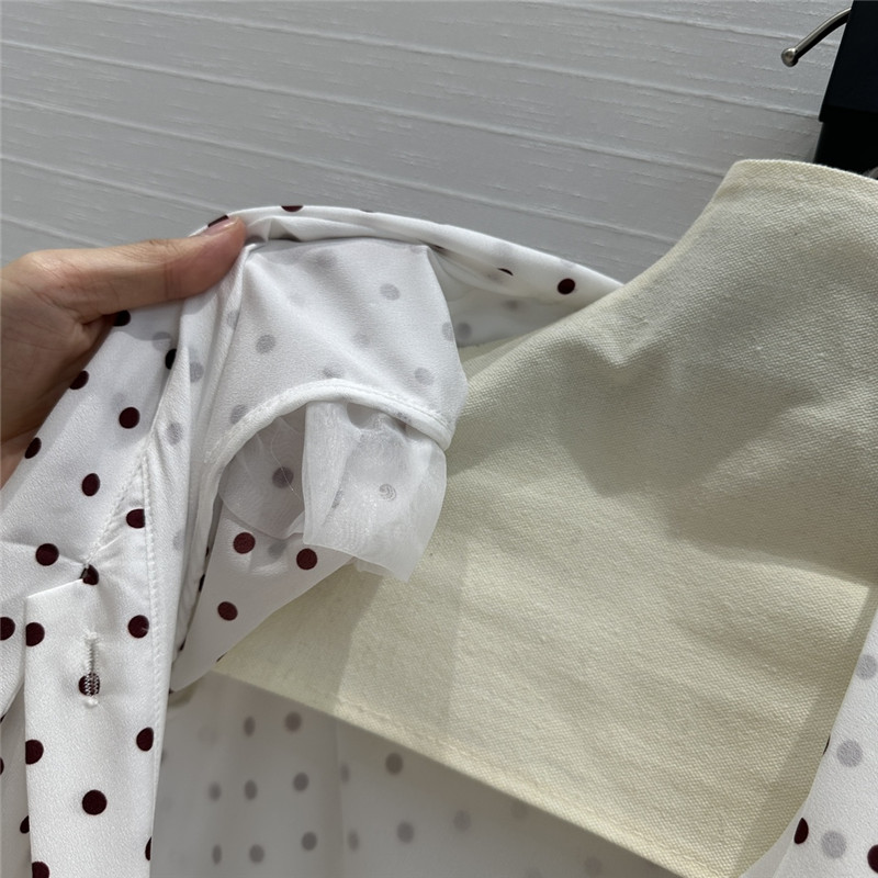 M1um1u puff sleeve silk dress replica clothing sites