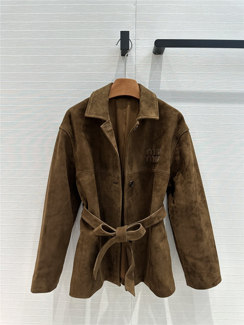 M1um1u shirt jacket suede coat replica d&g clothing