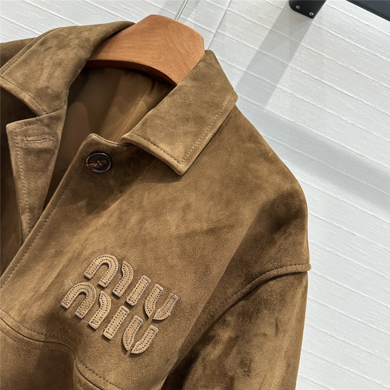 M1um1u shirt jacket suede coat replica d&g clothing