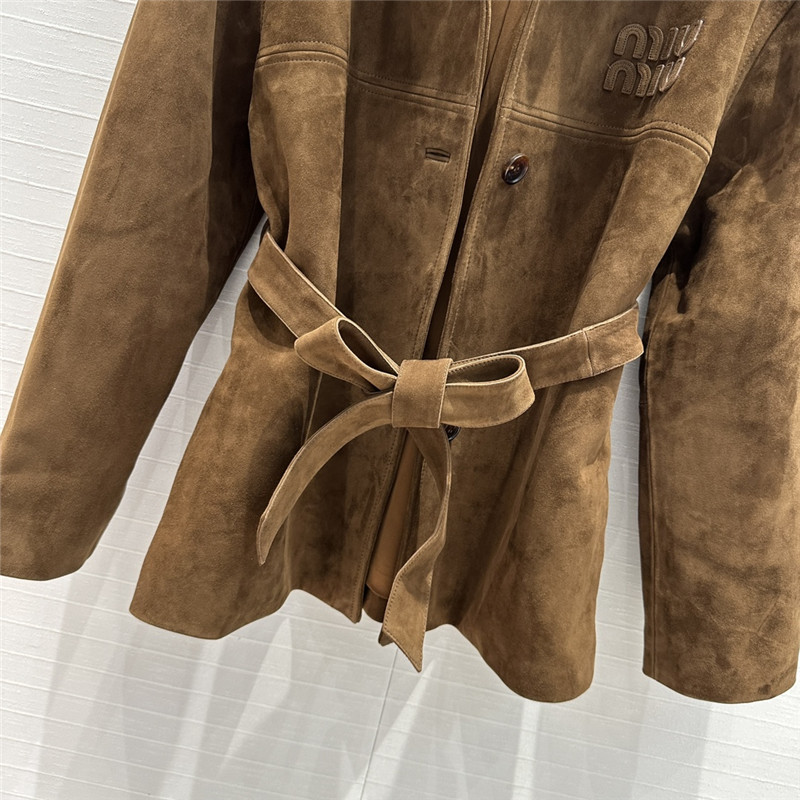 M1um1u shirt jacket suede coat replica d&g clothing