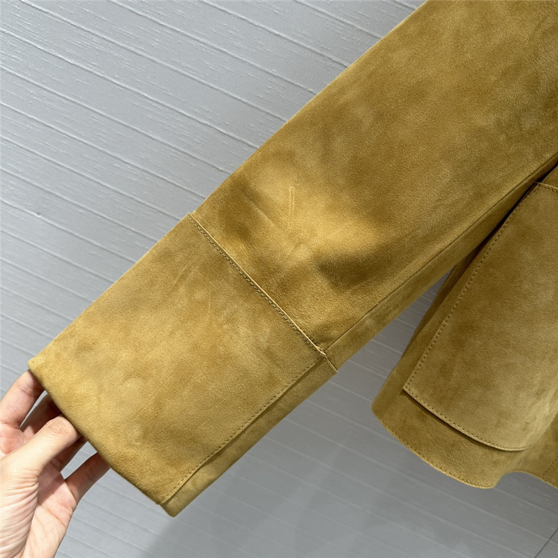 L0ew* lapel jacket genuine leather coat replica designer clothes