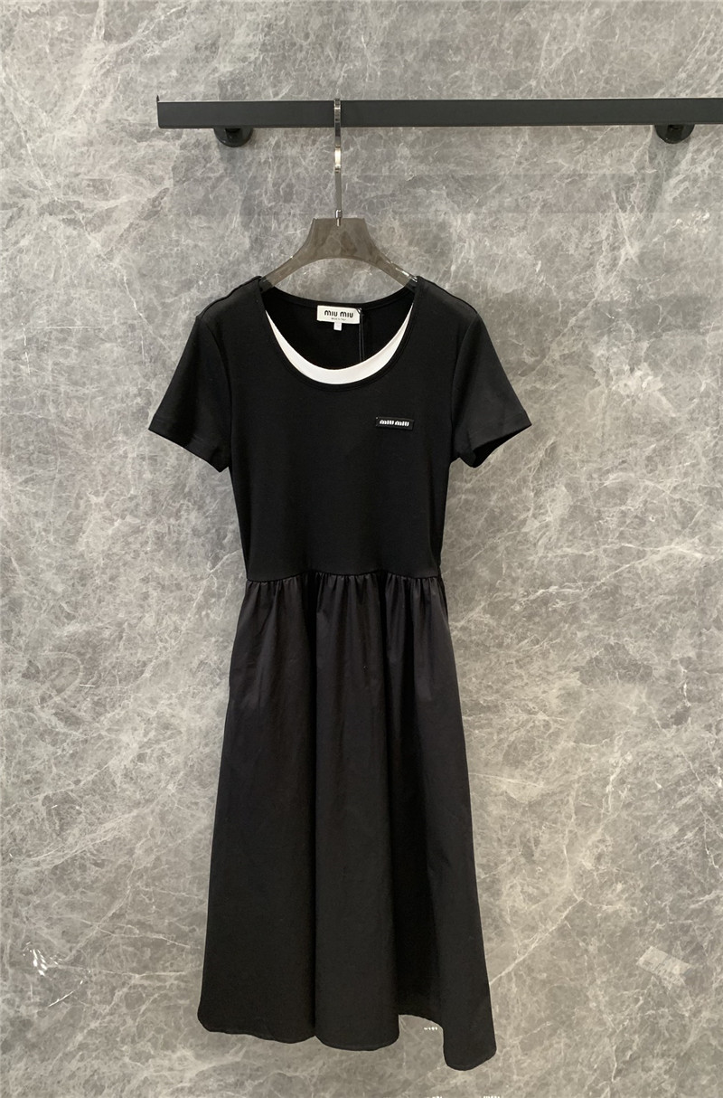 M1um1u pleated design dress long skirt cheap replica designer clothes