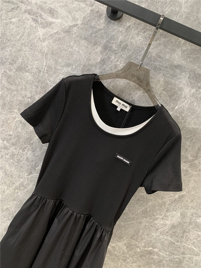 M1um1u pleated design dress long skirt cheap replica designer clothes