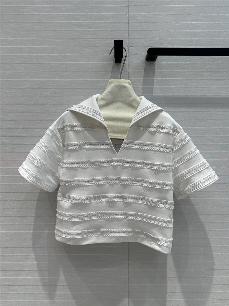 Ch**el navy collar top replica clothing sites