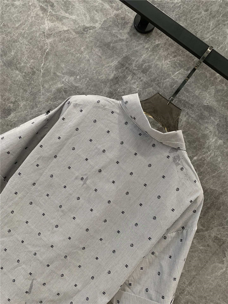 Ch**el striped casual short-sleeved shirt replica clothes