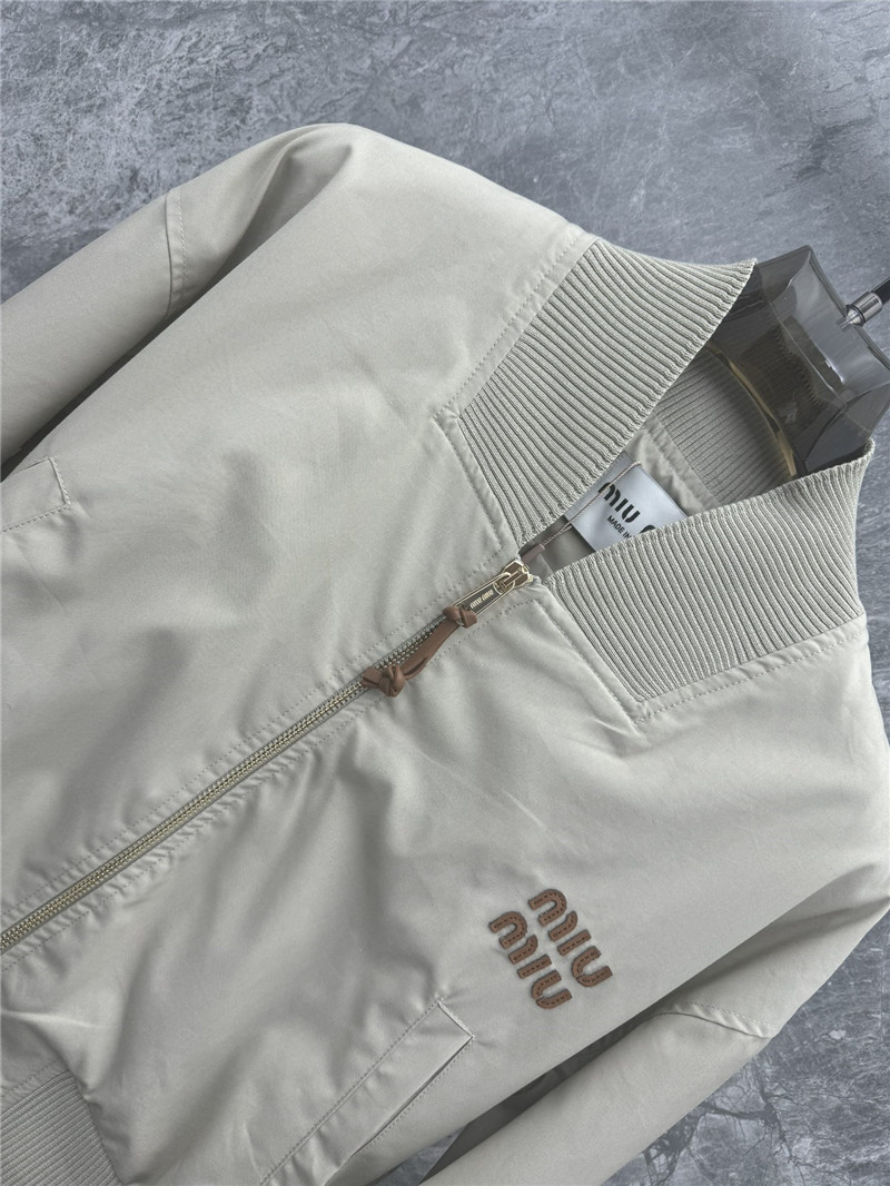 M1um1u zipper waist jacket short coat replica clothes