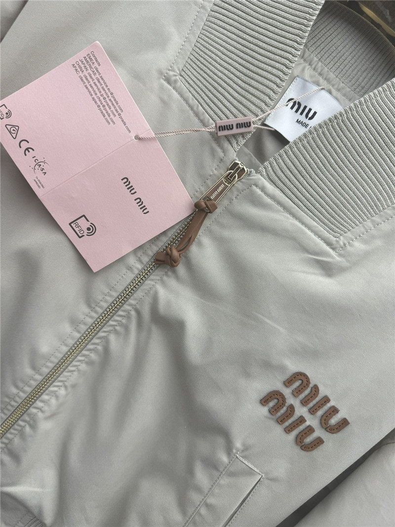 M1um1u zipper waist jacket short coat replica clothes