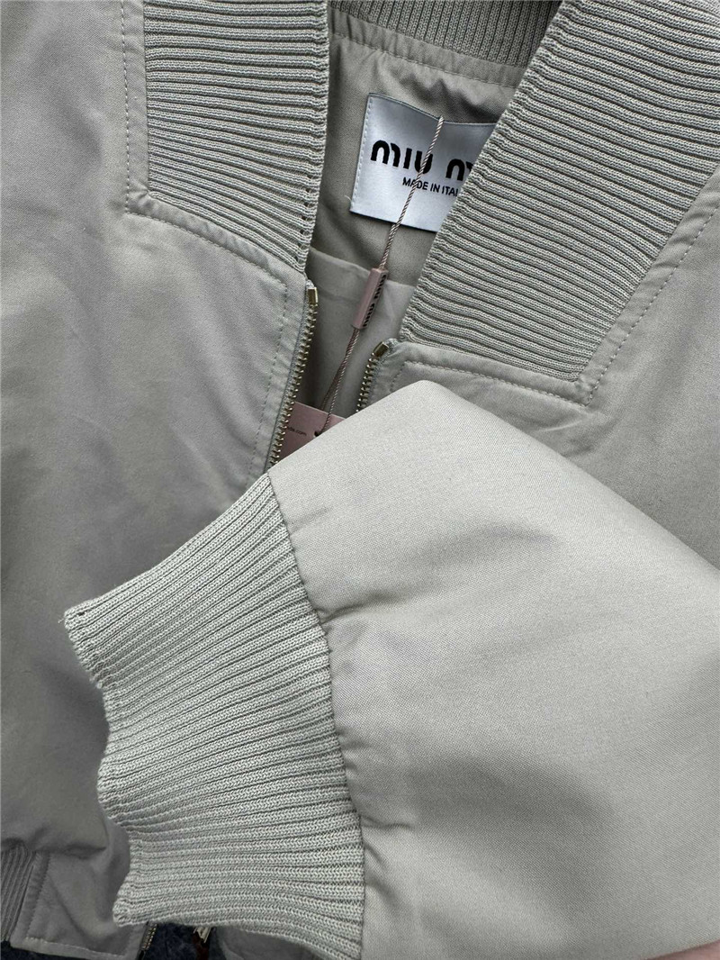 M1um1u zipper waist jacket short coat replica clothes