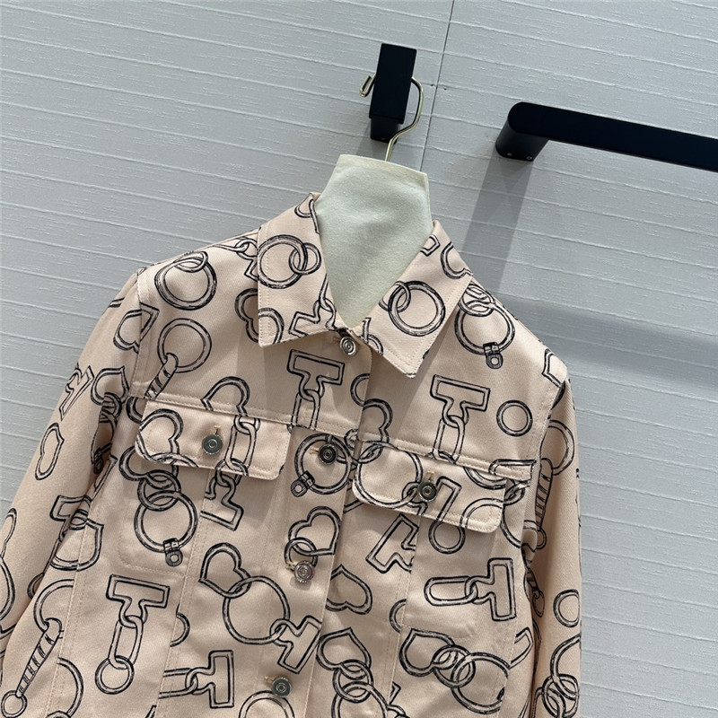 H**me5 heart chain denim jacket replica designer clothes