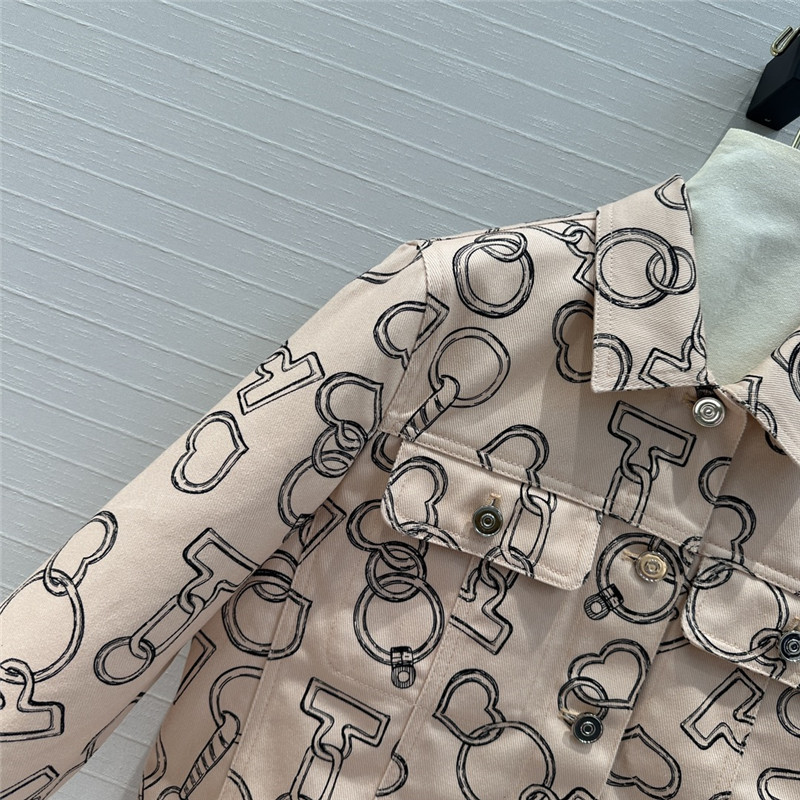 H**me5 heart chain denim jacket replica designer clothes