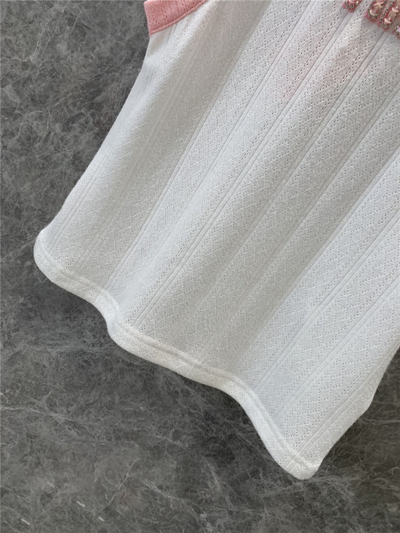 M1um1u contrasting letter sleeveless vest replica clothing sites