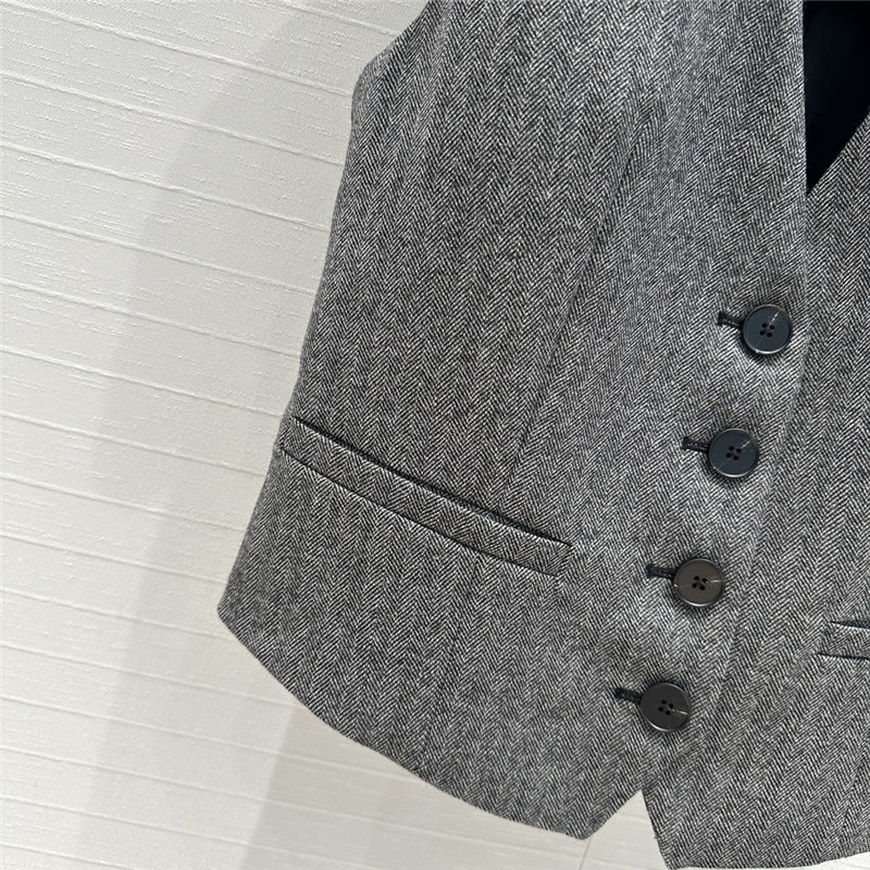 dio art style herringbone vest small jacket replica d&g clothing