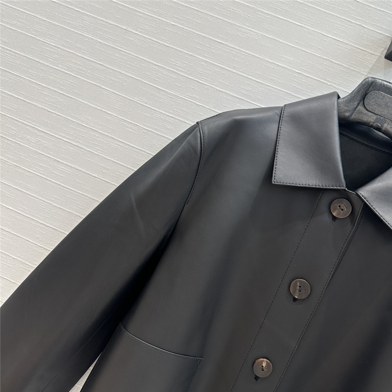 L0ew* lapel jacket genuine leather coat replicas clothes