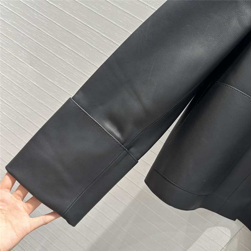 L0ew* lapel jacket genuine leather coat replicas clothes