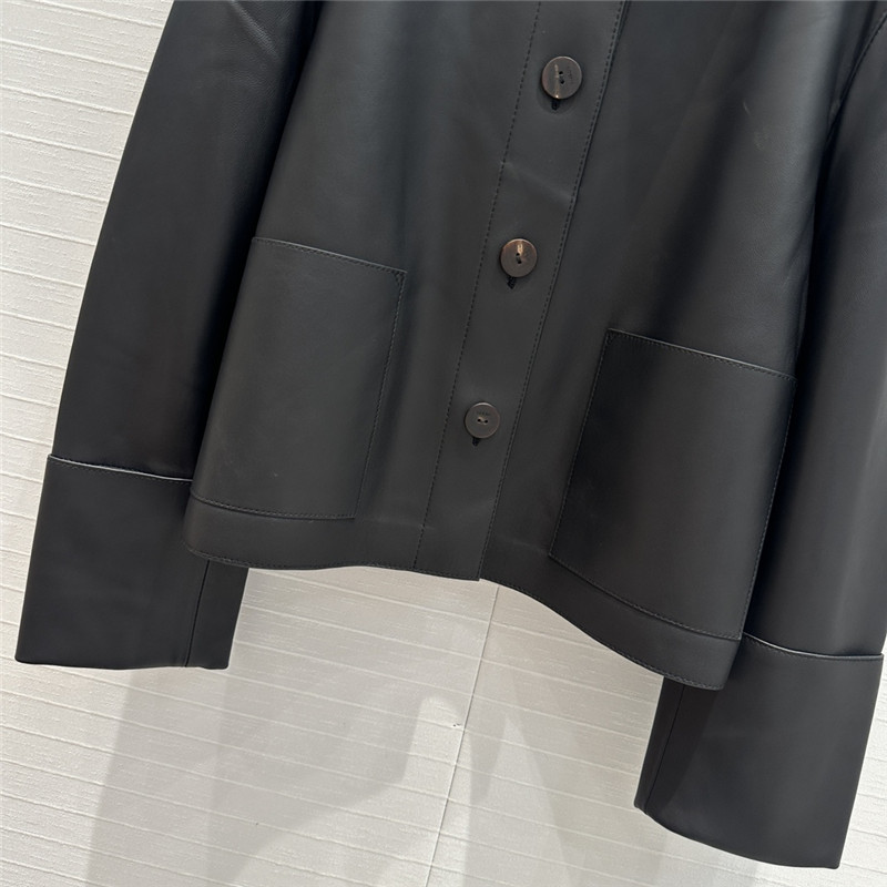 L0ew* lapel jacket genuine leather coat replicas clothes
