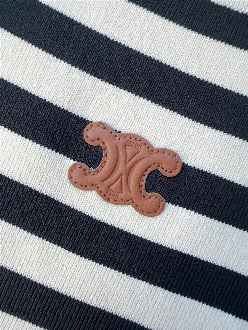 Ce1i*e striped leather brand knitted vest replica d&g clothing