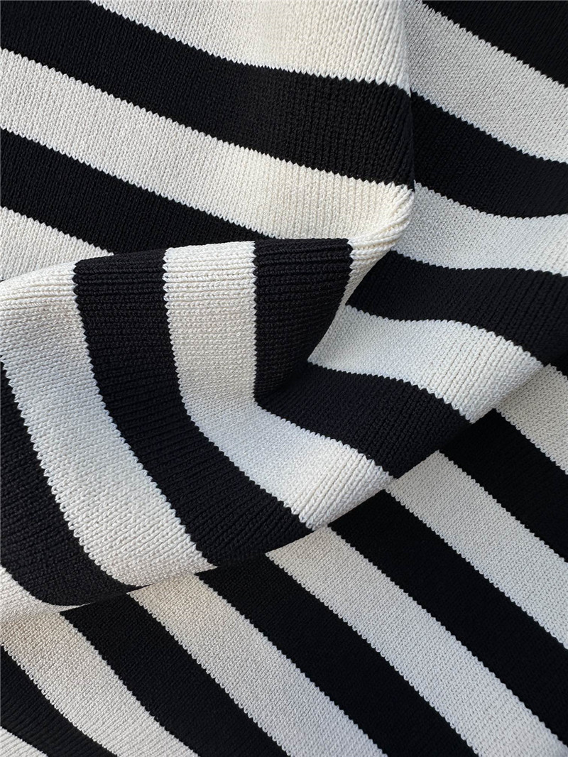 Ce1i*e striped leather brand knitted vest replica d&g clothing