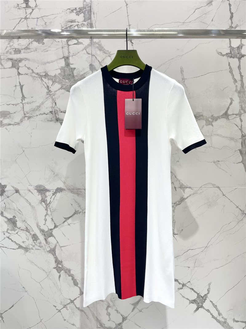 Gvc*1 contrast color knitted skirt cheap replica designer clothes