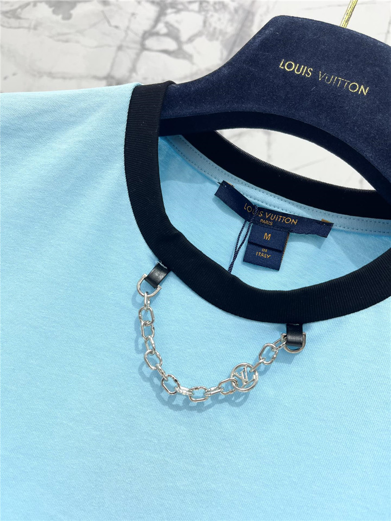 l0vis Vvtt0n lv blue patchwork dress replicas clothes