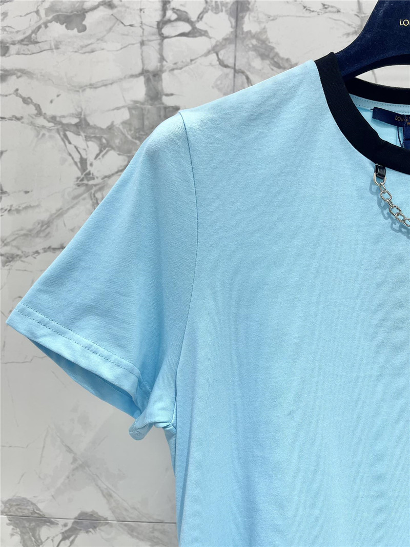 l0vis Vvtt0n lv blue patchwork dress replicas clothes