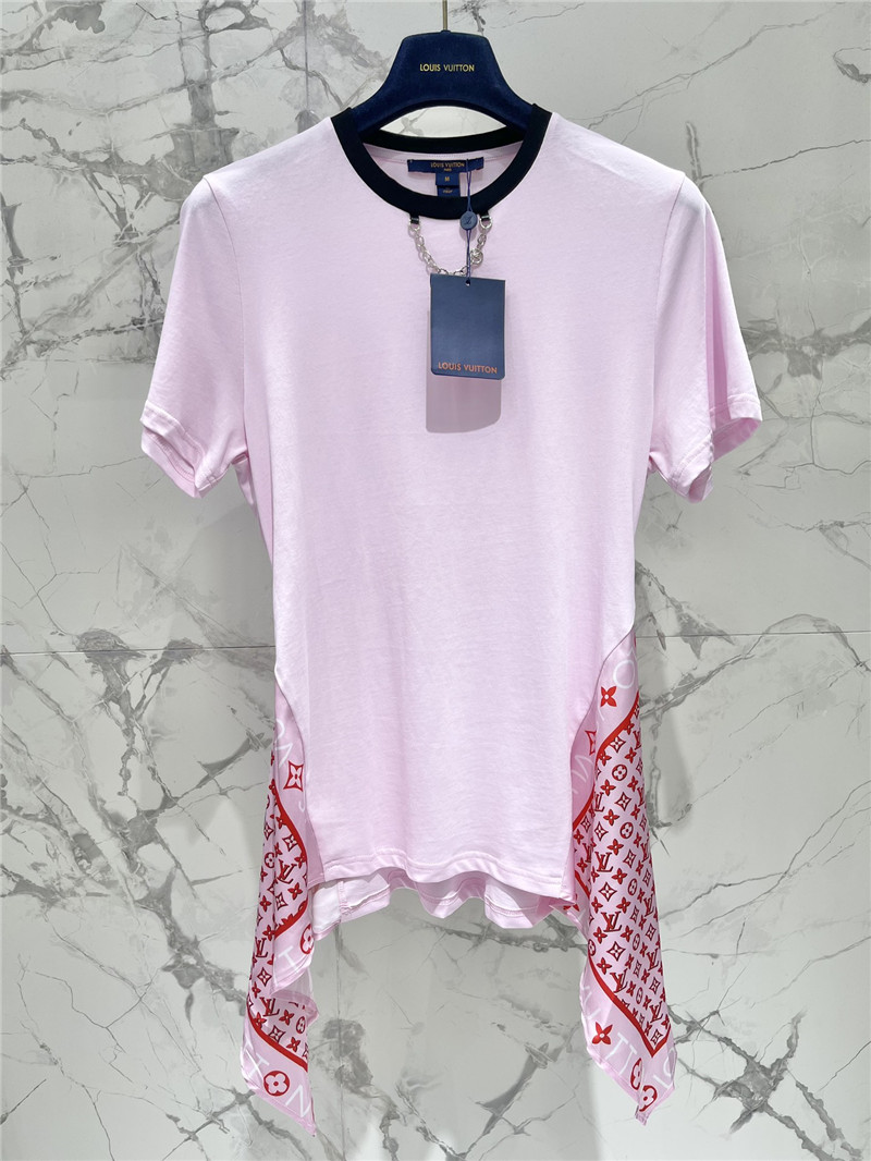 l0vis Vvtt0n lv pink patchwork dress replica clothes