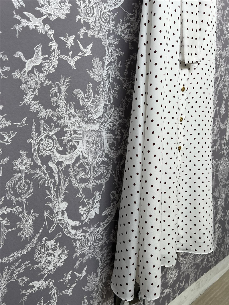 M1um1u retro polka dot short-sleeved dress replica clothes