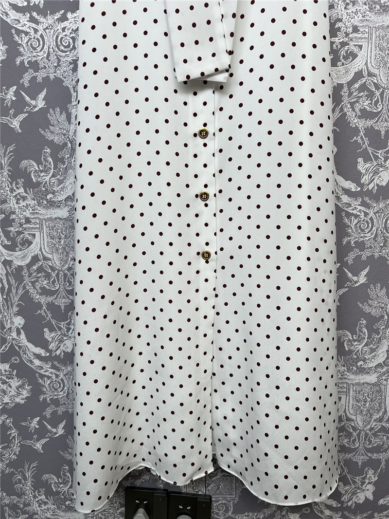 M1um1u retro polka dot short-sleeved dress replica clothes