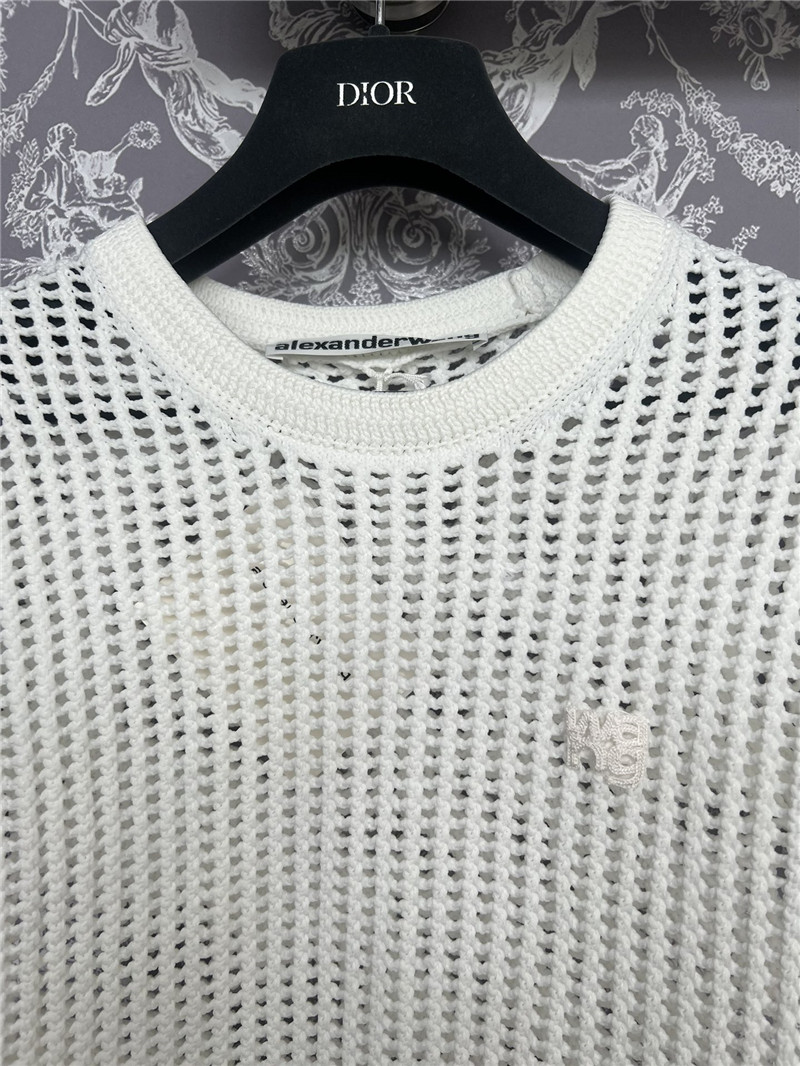 A1exa*der wang hollow knit short sleeve replicas clothes