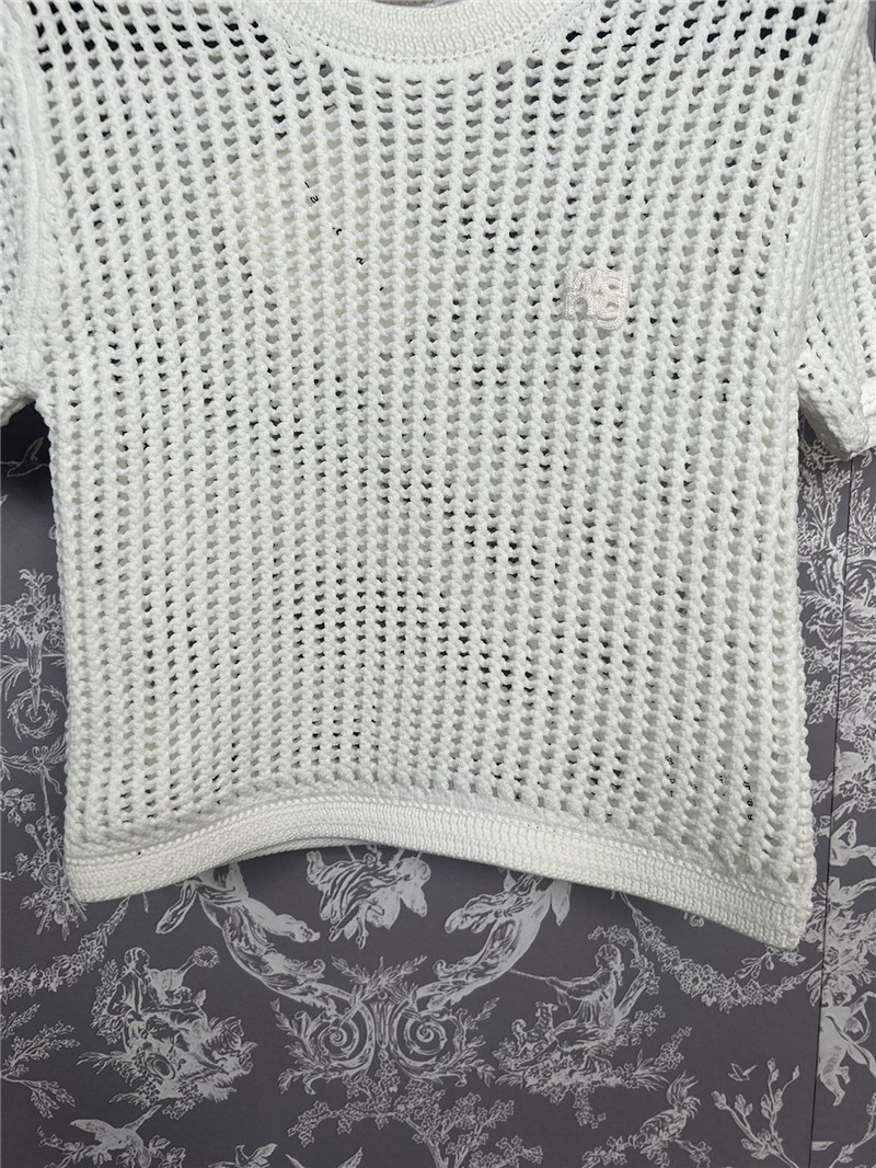 A1exa*der wang hollow knit short sleeve replicas clothes