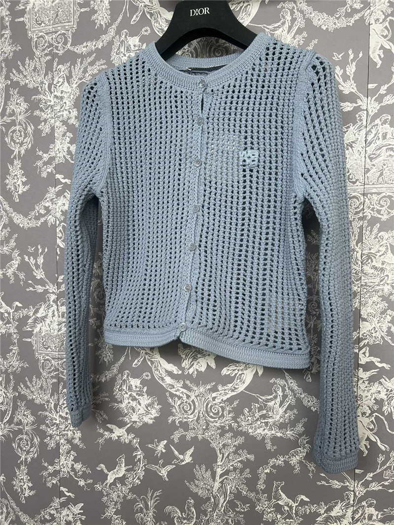 A1exa*der wang hollow knit cardigan replica clothes