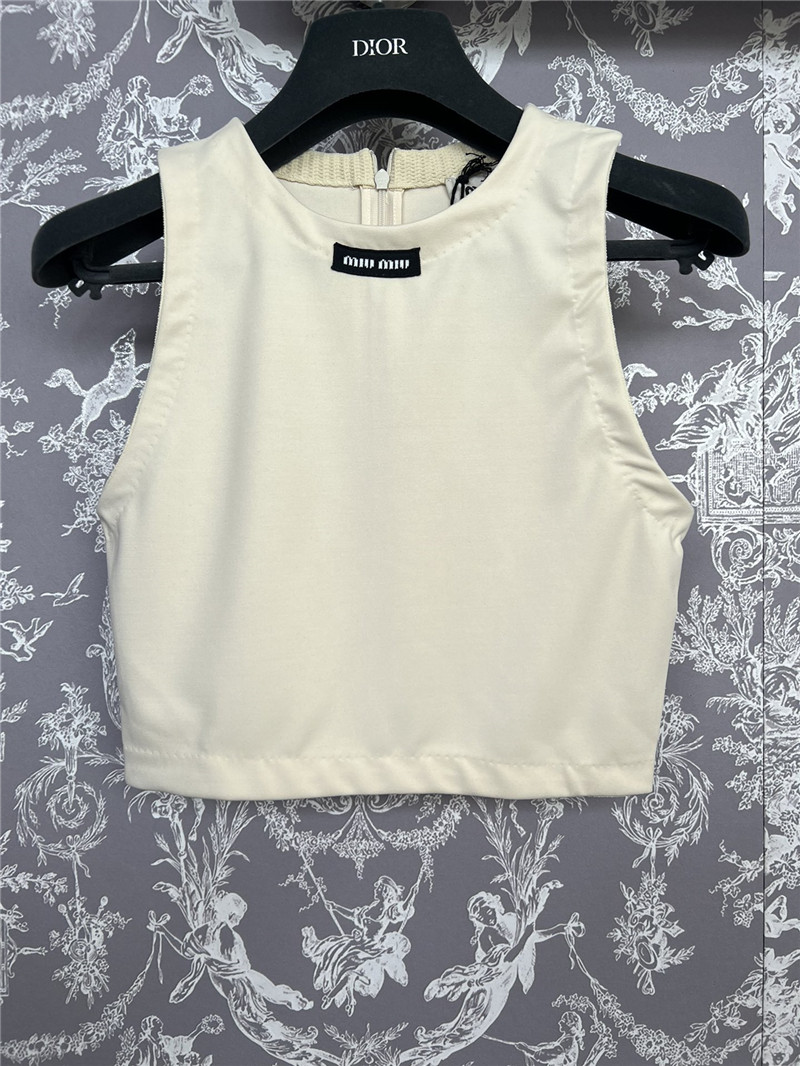 M1um1u new sleeveless top replica clothing sites