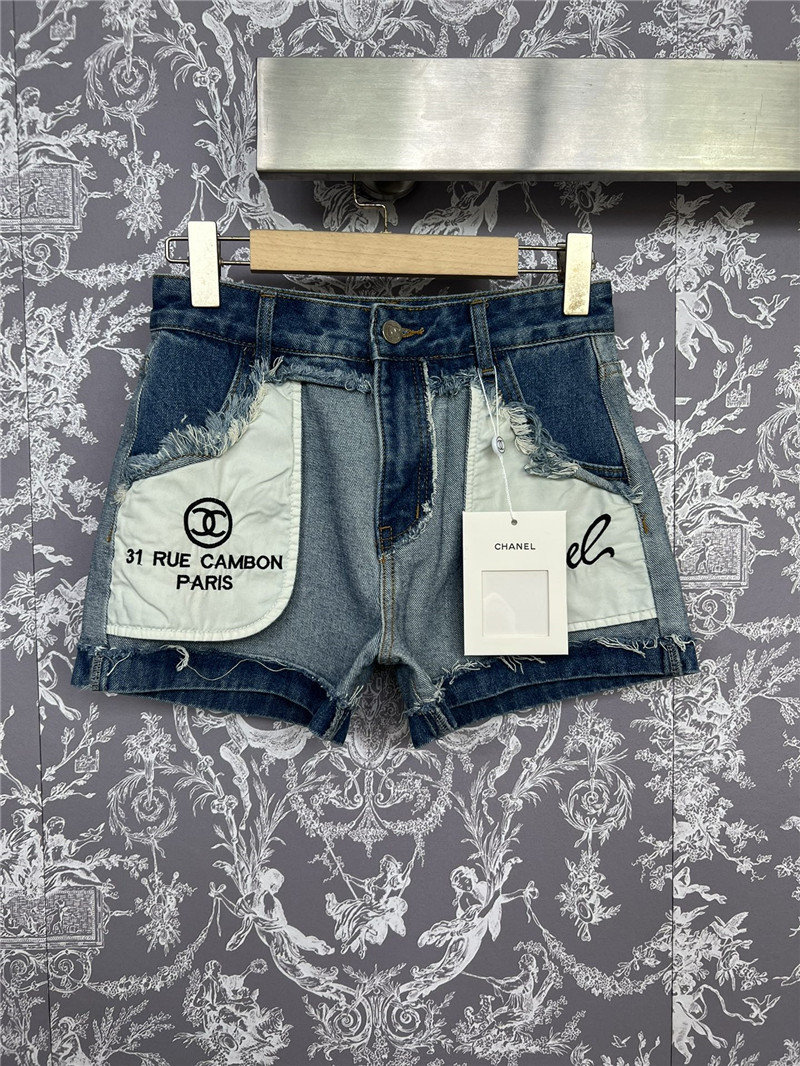 Ch**el new denim shorts replica d&g clothing