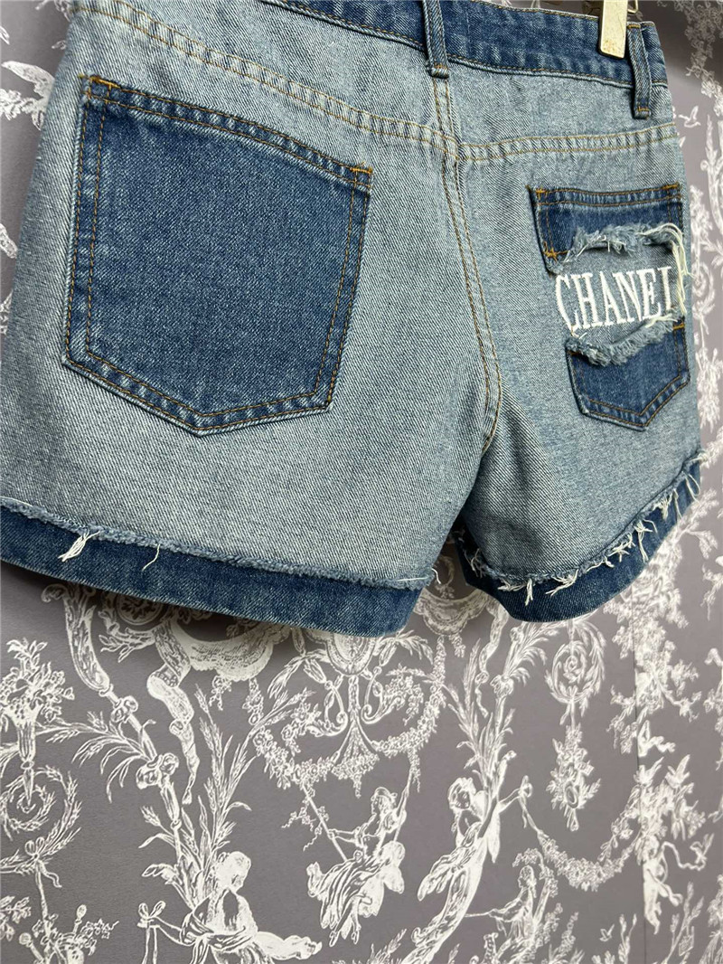 Ch**el new denim shorts replica d&g clothing