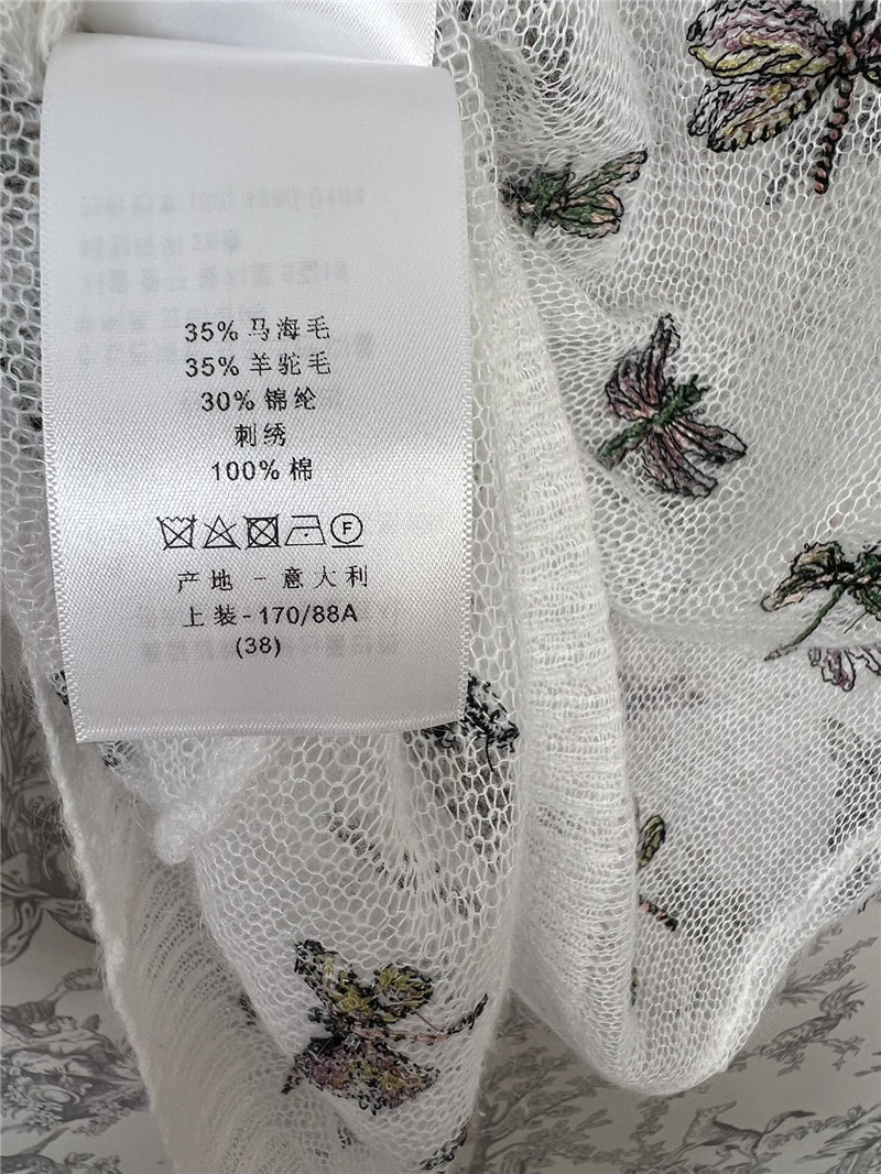 D10r new embroidered knitted short-sleeved replica clothes